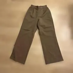 レディース スラックス パンツ ブラウン ウエストゴム