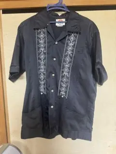 Creaciones Piramide Maya 刺繍 半袖シャツ ブラック