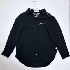 CECIL McBEE セシルマクビー 長袖ブラウス ブラックレース F 華やか