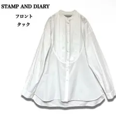 【美品】スタンプアンドダイアリー フロントタック シャツ 長袖