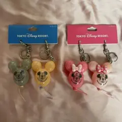 ミッキーマウス ミニーマウス バルーン キーチェーン 風船