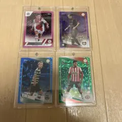 Topps UEFA 축구 카드 4장 세트