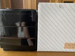 【新品未使用】山中漆器　鞠柄お正月　おせち　三段お重　お弁当箱　重箱