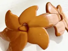 年代物 当時物 未使用 大ぶりお花 フラワー vintageバレッタ
