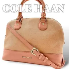 良品 COLE HAAN ラメ 2wayバッグ ピンク 保存袋付 7823