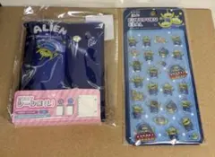 ディズニー　2wayシール帳　トイストーリー　エイリアン　ぷくぷくシール