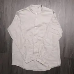 URBAN RESEARCH DOORS バンドカラー ネルシャツ ライトグレー