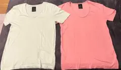 ZARA コットンTシャツ　2枚セット　ピンク　グリーン