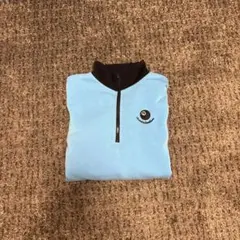 ハーフジップ　水色