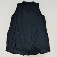 セオリー 100%シルク Vネック ノースリーブ ブラウス ブラック S 