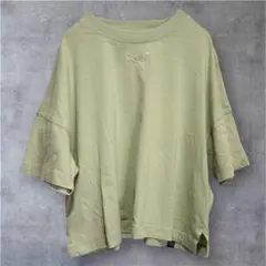 【プーマ】レディース　半袖 カットソー Ｔシャツ グリーン系　Sサイズ