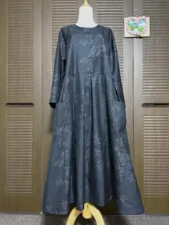 本場大島紬 ロングワンピース
