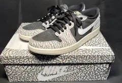 美品 AIR JORDAN1 LOW Black Cement 27cm
