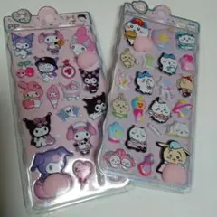 2枚まとめ売り　3D立体　ボンボンドロップシール　ぷにぷに