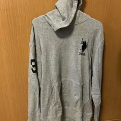 U.S. POLO ASSN. パーカー グレー L