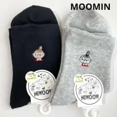 【MM32】ムーミン リトルミイ ゴム口ゆったり ワンポイント刺繍 靴下 2足のサムネイル