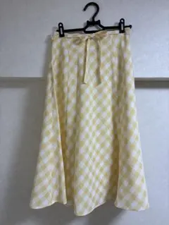 【中古品】　NATURAL BEAUTY BASIC　フレアスカート　チェック