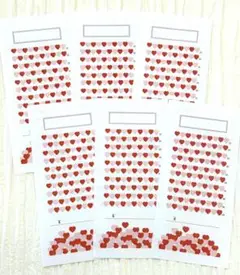 バインダー貯金　貯金用紙　30枚　おこづかい　貯金シート　ハート　積立100マス