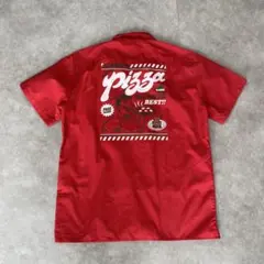 XLARGE ワークシャツ ピザプリント レッド　Lサイズ エクストララージのサムネイル