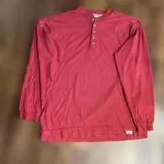 Levi's レッド 長袖ヘンリーネックシャツ M