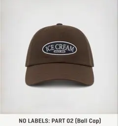 ヨンジュン　ICE CREAM Cap ブラウン　帽子 ヨンジュン ICE CREAM Cap ブラウン 帽子 - メルカリ