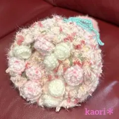 花束ブランケット　桜　バラ　花束ブーケ　70cm ひざ掛け