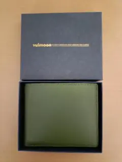 vulimoon 二つ折り財布 グリーン レザー