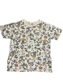 トイ・ストーリー 総柄 Tシャツ Lサイズ ピクサー 半袖 古着 レディースのサムネイル