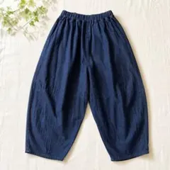 tumugu 10oz コットンリネンデニムティンカー パンツ インディゴのサムネイル