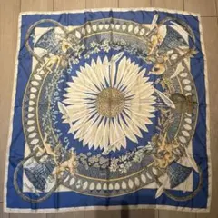美品 エルメス シルク プリーツスカーフ カレプレゼ お馬のお話をして