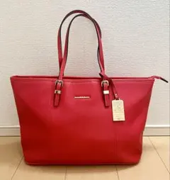 Samantha & chouette トートバッグ 赤 レッド バッグチャーム