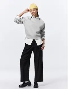 GU タックワイドパンツ　S