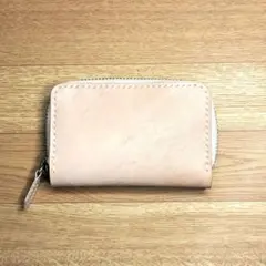 ラウンドファスナー コインケース カードケース ヌメ革 牛革 本革 手縫い