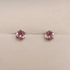 桜ピンクジルコニア0.5ctステンレス ピアス