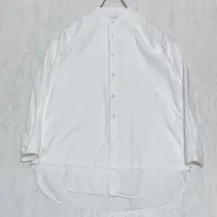 『アダムエロペ』バンドカラーシャツ レイヤード ドロップショルダー ホワイト M