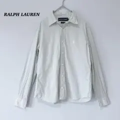 RALPH LAUREN ラルフローレン　長袖　シャツ　ストライプ　ロゴ刺繍のサムネイル