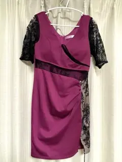 タイトドレス レース袖