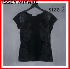 ISSEY MIYAKE me 半袖 カットソー Tシャツ シワ加工 ブラック - メルカリ