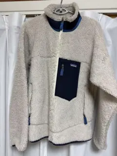 patagonia フリースジャケット Mサイズ クリーム・ネイビー