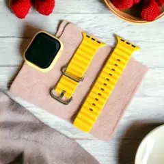 45mm アップルウォッチバンド 衝撃緩和 時計ベルト カスタム お洒落
