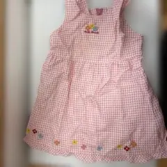 値下げ！美品　ミキハウス　チェックワンピース