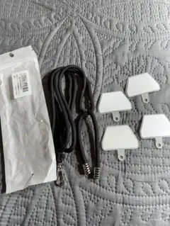 ナイロン製 ブラックショルダーストラップとタグセット