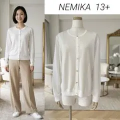NEMIKA 配色カーディガン レリアン 大きいサイズ 13+のサムネイル