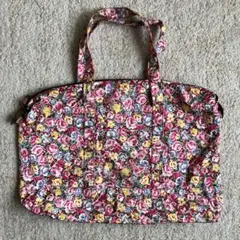 【平成レトロ】【中古・美品】カバン　エコバッグ　旅行カバン　花柄