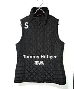 Tommy Hilfiger 黒　キルティング中綿ベスト　S　レディース