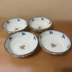 たちきち花柄陶器ボウル4個セット