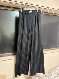 MASU stripe wide slacks