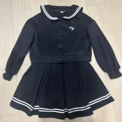 【mezzo piano】セーラー襟セットアップ／ブラック・Mサイズ