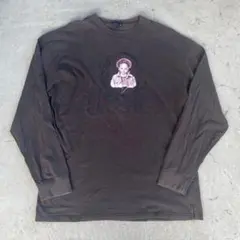 00s karl kani チャコール　ブラウン　ベビー　ロンT b系b-boy