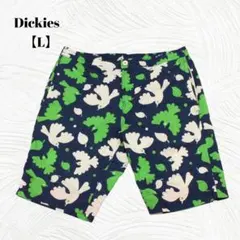 美品　Dickies　ディッキーズ【L】総柄ショートパンツ ポップな鳥柄デザイン